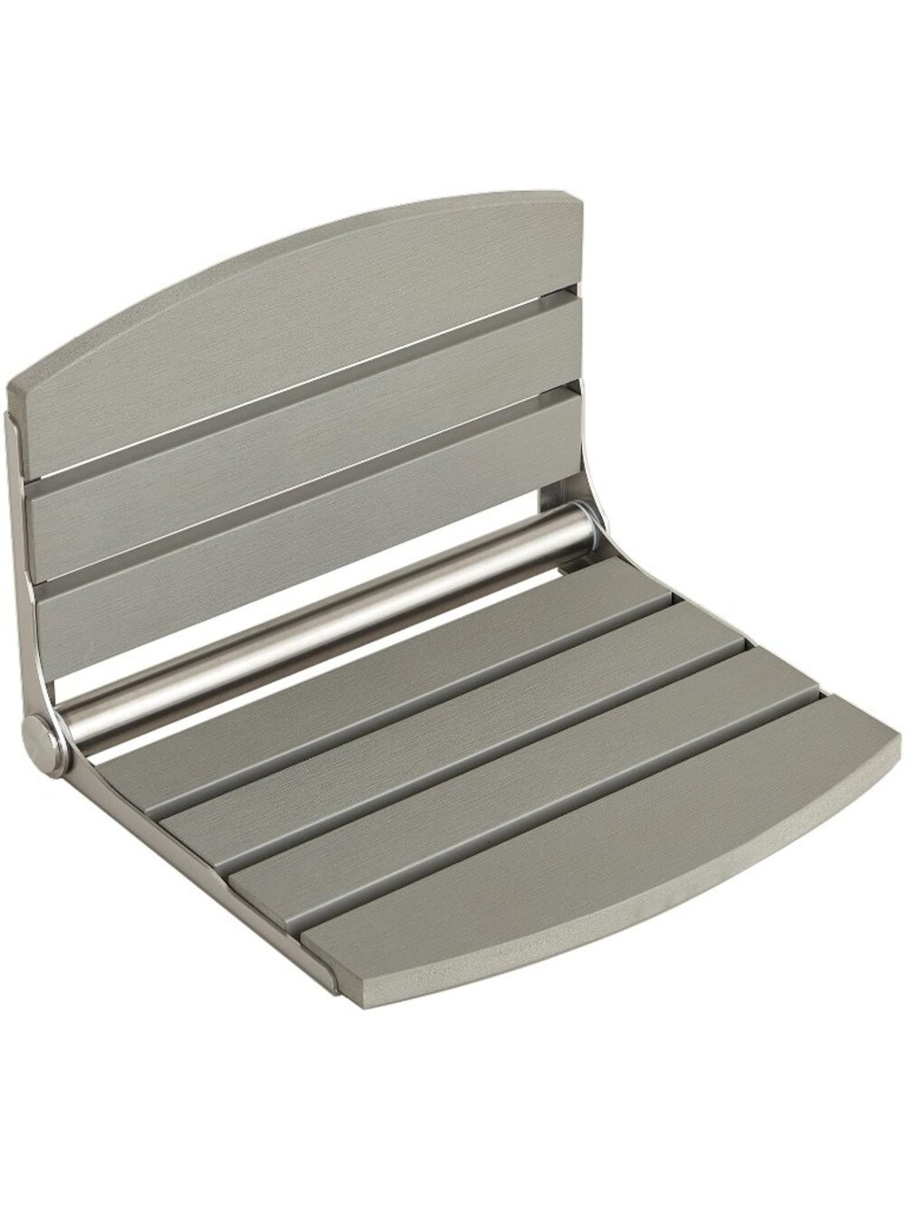 JemKelly Folding Shower Seat Wall Mounted - Grey, 17.5"
